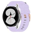 For Samsung Galaxy Watch 4 40mm 20mm Nylon Woven Watch Band(Light Purple) - 1