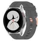 For Samsung Galaxy Watch 4 40mm 20mm Nylon Woven Watch Band(Dark Grey) - 1