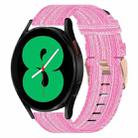 For Samsung Galaxy Watch 4 44mm 20mm Nylon Woven Watch Band(Pink) - 1