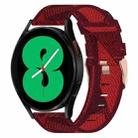For Samsung Galaxy Watch 4 44mm 20mm Nylon Woven Watch Band(Red) - 1