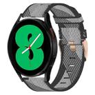 For Samsung Galaxy Watch 4 44mm 20mm Nylon Woven Watch Band(Grey) - 1