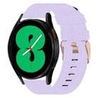 For Samsung Galaxy Watch 4 44mm 20mm Nylon Woven Watch Band(Light Purple) - 1