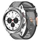 For Samsung  Galaxy Watch 4 Classic 42mm 20mm Nylon Woven Watch Band(Grey) - 1