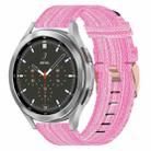 For Samsung  Galaxy Watch 4 Classic 46mm 20mm Nylon Woven Watch Band(Pink) - 1