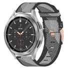 For Samsung  Galaxy Watch 4 Classic 46mm 20mm Nylon Woven Watch Band(Grey) - 1