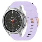 For Samsung  Galaxy Watch 4 Classic 46mm 20mm Nylon Woven Watch Band(Light Purple) - 1