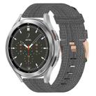 For Samsung  Galaxy Watch 4 Classic 46mm 20mm Nylon Woven Watch Band(Dark Grey) - 1