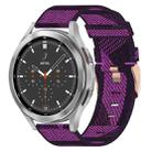 For Samsung  Galaxy Watch 4 Classic 46mm 20mm Nylon Woven Watch Band(Purple) - 1