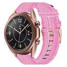 For Samsung Galaxy Watch 3 41mm 20mm Nylon Woven Watch Band(Pink) - 1