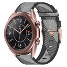 For Samsung Galaxy Watch 3 41mm 20mm Nylon Woven Watch Band(Grey) - 1