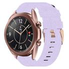 For Samsung Galaxy Watch 3 41mm 20mm Nylon Woven Watch Band(Light Purple) - 1
