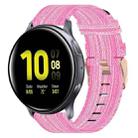 For Samsung Galaxy Watch Active 2 40mm 20mm Nylon Woven Watch Band(Pink) - 1