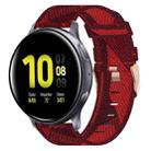 For Samsung Galaxy Watch Active 2 40mm 20mm Nylon Woven Watch Band(Red) - 1