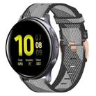 For Samsung Galaxy Watch Active 2 40mm 20mm Nylon Woven Watch Band(Grey) - 1