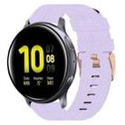 For Samsung Galaxy Watch Active 2 40mm 20mm Nylon Woven Watch Band(Light Purple) - 1