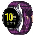 For Samsung Galaxy Watch Active 2 40mm 20mm Nylon Woven Watch Band(Purple) - 1