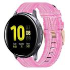 For Samsung Galaxy Watch Active 2 44mm 20mm Nylon Woven Watch Band(Pink) - 1