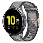 For Samsung Galaxy Watch Active 2 44mm 20mm Nylon Woven Watch Band(Grey) - 1