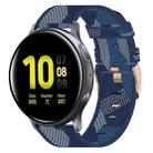 For Samsung Galaxy Watch Active 2 44mm 20mm Nylon Woven Watch Band(Blue) - 1