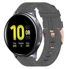 For Samsung Galaxy Watch Active 2 44mm 20mm Nylon Woven Watch Band(Dark Grey) - 1