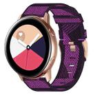 For Samsung Galaxy Watch Active 40mm 20mm Nylon Woven Watch Band(Purple) - 1