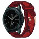 For Samsung Galaxy Watch 42mm 20mm Nylon Woven Watch Band(Red) - 1