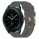 For Samsung Galaxy Watch 42mm 20mm Nylon Woven Watch Band(Dark Grey) - 1