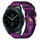 For Samsung Galaxy Watch 42mm 20mm Nylon Woven Watch Band(Purple) - 1