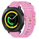 For Samsung Gear Sport 20mm Nylon Woven Watch Band(Pink) - 1