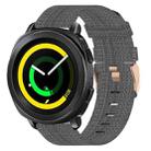 For Samsung Gear Sport 20mm Nylon Woven Watch Band(Dark Grey) - 1