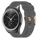 For Samsung Gear S2 Classic 20mm Nylon Woven Watch Band(Dark Grey) - 1