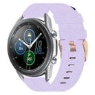 For Samsung Galaxy Watch3 45mm 22mm Nylon Woven Watch Band(Light Purple) - 1