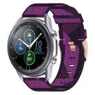 For Samsung Galaxy Watch3 45mm 22mm Nylon Woven Watch Band(Purple) - 1