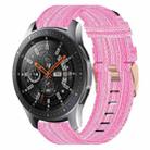 For Samsung Galaxy Watch 46mm 22mm Nylon Woven Watch Band(Pink) - 1