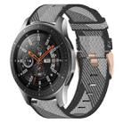 For Samsung Galaxy Watch 46mm 22mm Nylon Woven Watch Band(Grey) - 1
