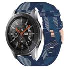 For Samsung Galaxy Watch 46mm 22mm Nylon Woven Watch Band(Blue) - 1