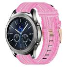 For Samsung Gear S3 Classic 22mm Nylon Woven Watch Band(Pink) - 1