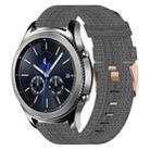 For Samsung Gear S3 Classic 22mm Nylon Woven Watch Band(Dark Grey) - 1