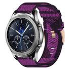 For Samsung Gear S3 Classic 22mm Nylon Woven Watch Band(Purple) - 1