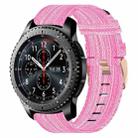 For Samsung Gear S3 Frontier 22mm Nylon Woven Watch Band(Pink) - 1