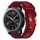 For Samsung Gear S3 Frontier 22mm Nylon Woven Watch Band(Red) - 1