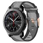 For Samsung Gear S3 Frontier 22mm Nylon Woven Watch Band(Grey) - 1