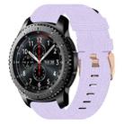 For Samsung Gear S3 Frontier 22mm Nylon Woven Watch Band(Light Purple) - 1
