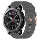 For Samsung Gear S3 Frontier 22mm Nylon Woven Watch Band(Dark Grey) - 1