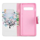 Colored Drawing Pattern Horizontal Flip Leather Case for Samsung Galaxy S10 Plus,with Holder & Card Slots & Wallet(Tree) - 1