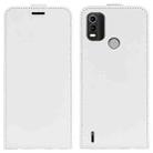 For Nokia C21 Plus R64 Texture Vertical Flip Leather Phone Case(White) - 1