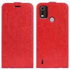 For Nokia C21 Plus R64 Texture Vertical Flip Leather Phone Case(Red) - 1