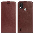 For Nokia C21 Plus R64 Texture Vertical Flip Leather Phone Case(Brown) - 1