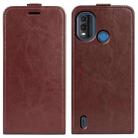 For Nokia G11 Plus R64 Texture Vertical Flip Leather Phone Case(Brown) - 1