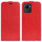 For OPPO Realme C30 4G R64 Texture Vertical Flip Leather Phone Case(Red) - 1